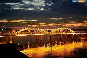 Освещение и подсветка нового Борского моста